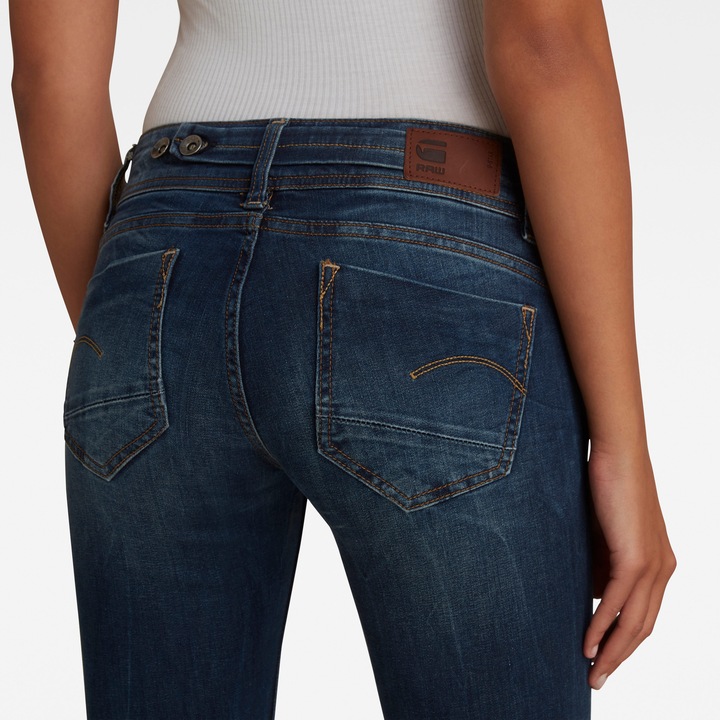 Actual product image G-Star Midge Saddle Mid Straight Jeans Neutro dk aged (W28/L30)