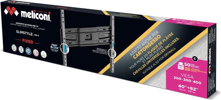 Image du produit Meliconi Meuble TV Slimstyle Plus 400 S (Mur, 50 kg, 40" - 82")