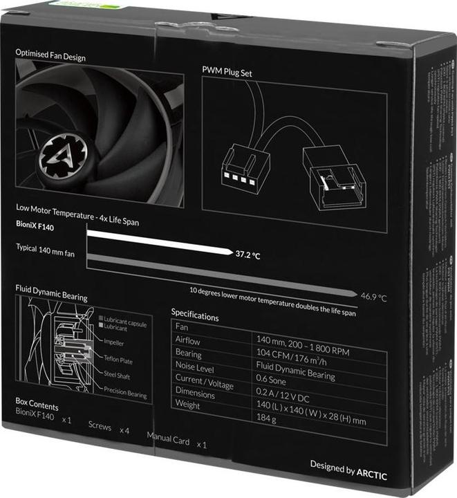 Actual product image Arctic BioniX F140 PWM PST (140 mm, 1 x)