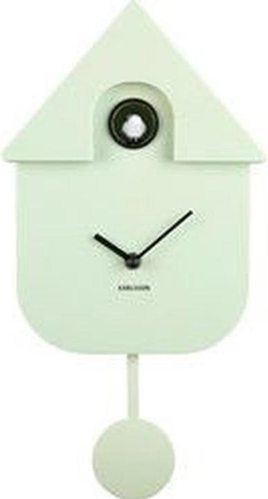Actual product image Karlsson Wandklok Modern Cuckoo - Zachtgroen - 8.5x21.5x41cm - Wandklok Scandinavisch