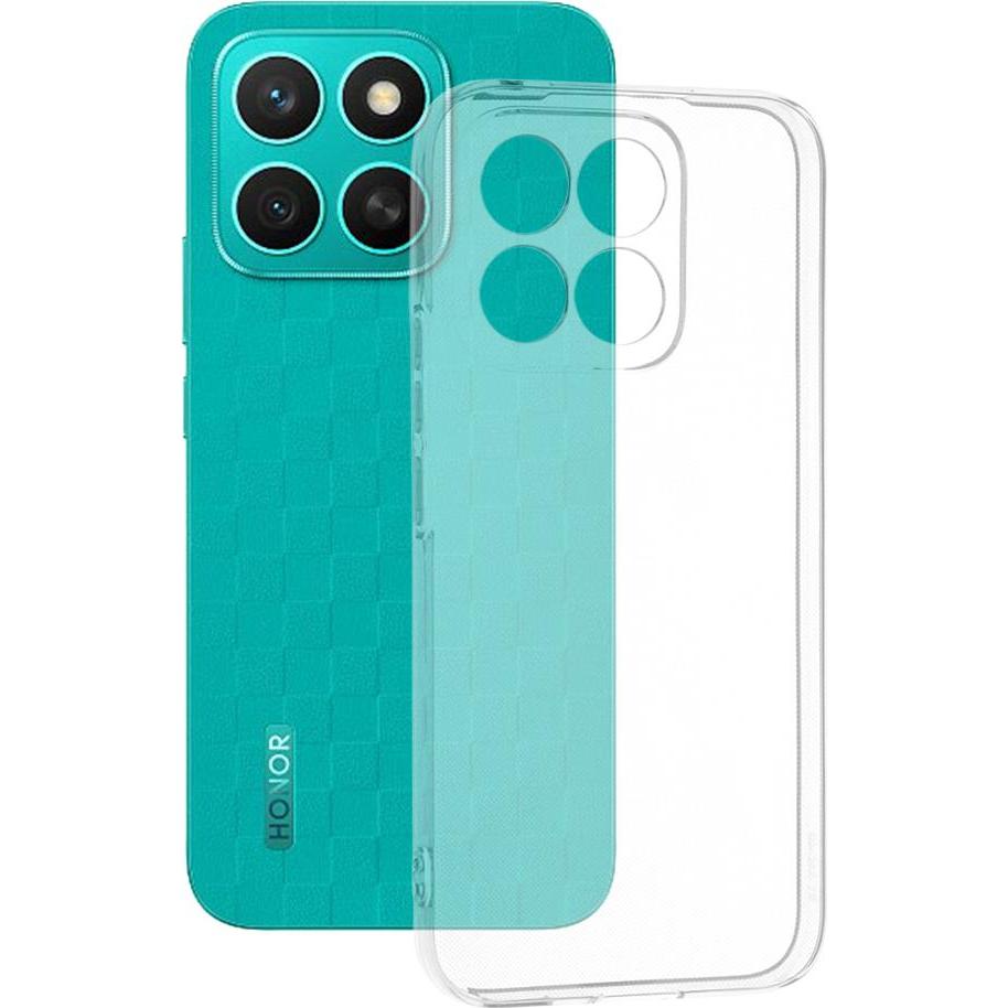 Techsuit - Clear Silicone - Honor X8c - Transparent (Honor X8), Cover smartphone, Trasparente