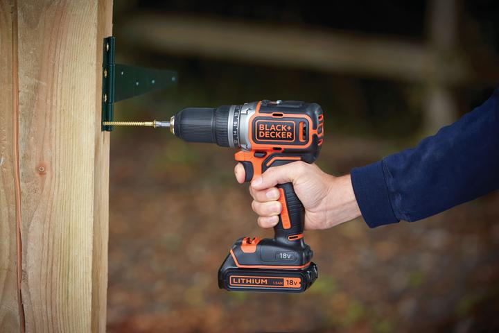 Actual product image Black & Decker Cordless drill driver BL186, 18.0V (Rechargeable battery operated)