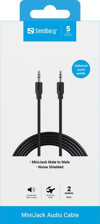 Actual product image Sandberg mini jack (2 m, 3.5mm jack (AUX))