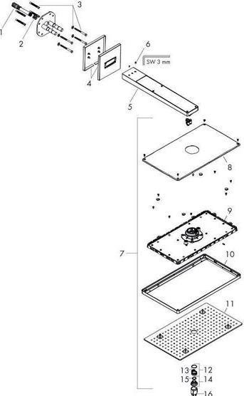 Produktbild hansgrohe HG Kopfbrause Rainmaker Select 460 1jet mit Brausearm weiss/chrom (1 Strahlarten, 19 l/min)