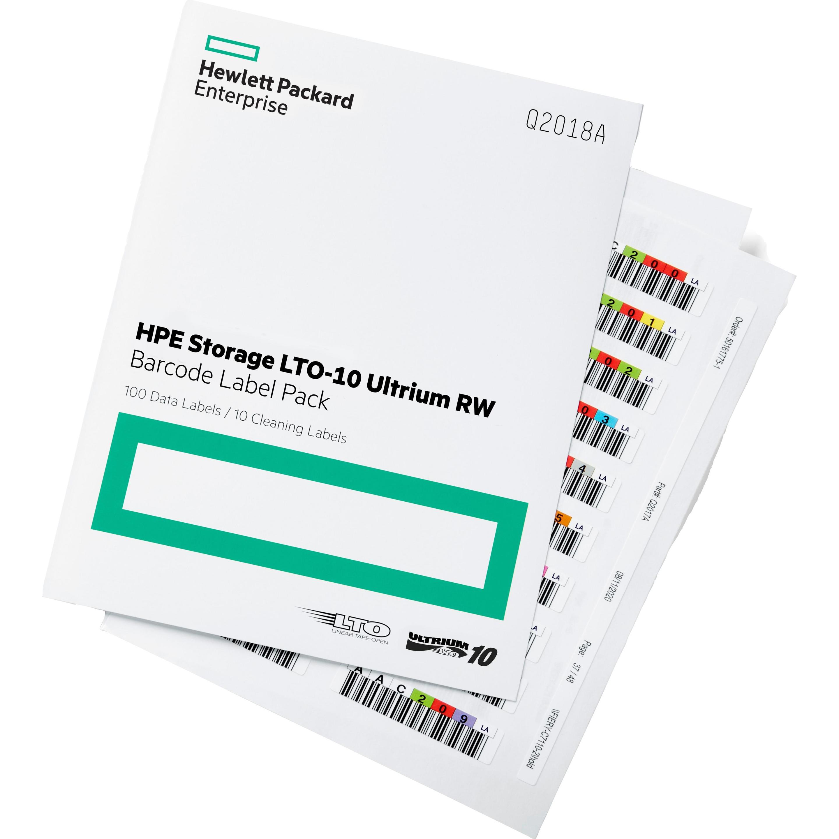 HP LTO10 BARCODELABEL (100+10) (Q2018A)