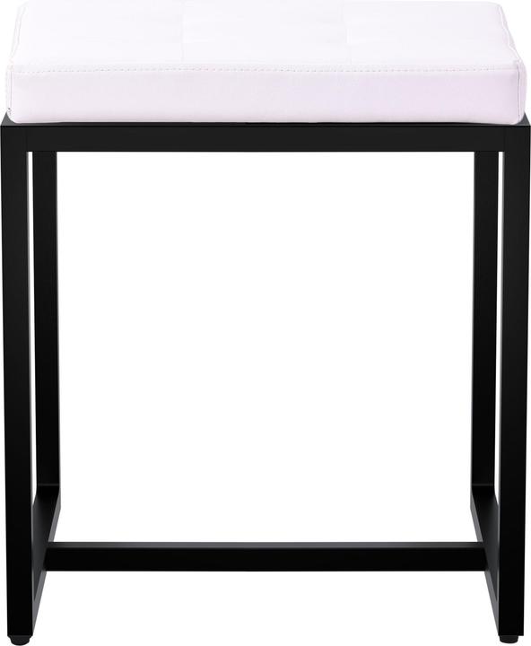 Actual product image CLP Barci stool with upholstery and black iron frame