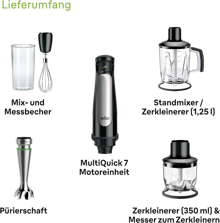 Actual product image Braun Blender MultiQuick 7 MQ7045X Silver Black