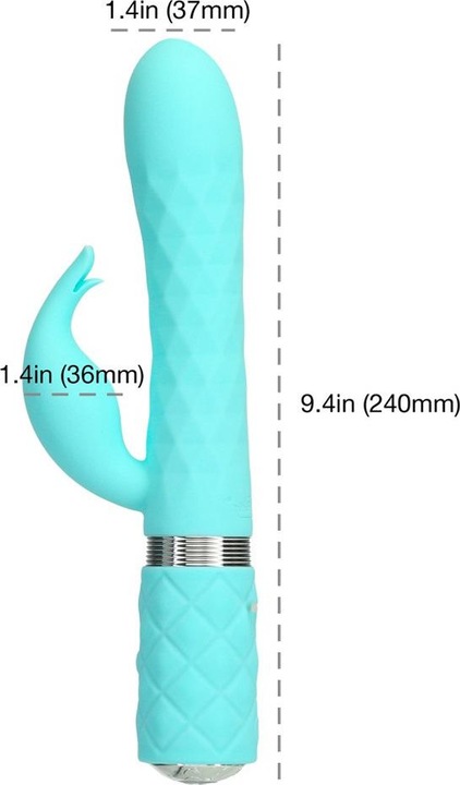 Image du produit Pillow Talk Lively Vibromasseur "rabbit" pivotant - Bleu sarcelle