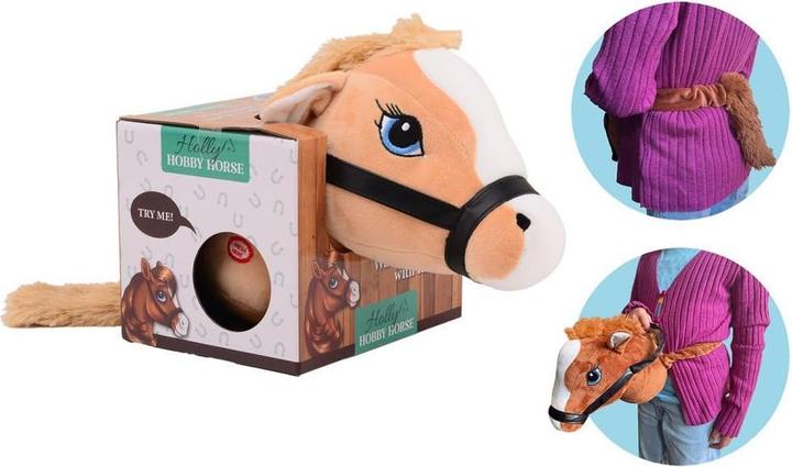 Actual product image Johntoy Holly Horse horse head light brown with elasticated band