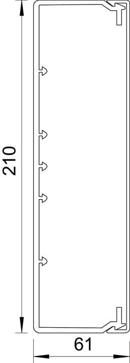 Actual product image OBO Bettermann OBO wall and ceiling trunking WDK pure white (200 cm)