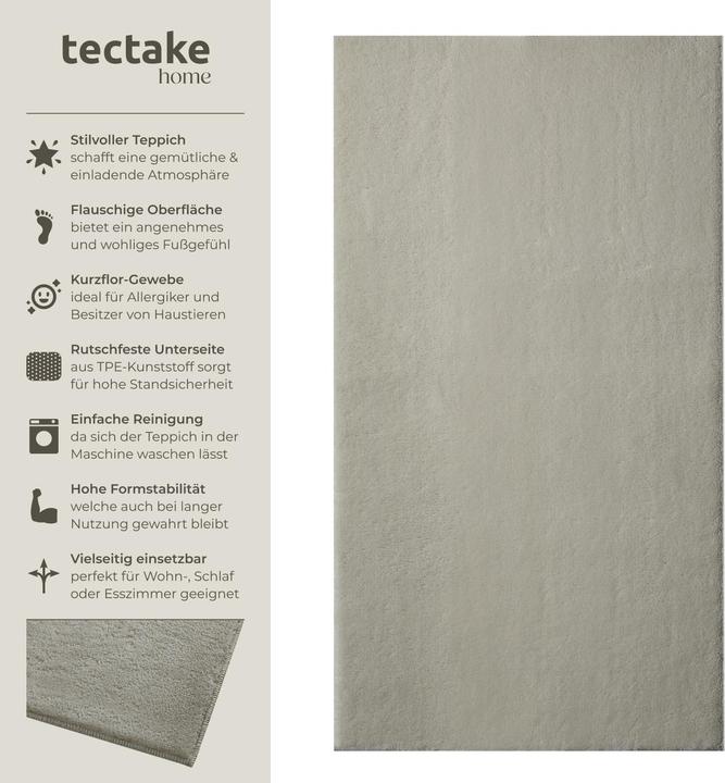 Actual product image tectake Short pile carpet Soft Zone (110 x 60 cm)