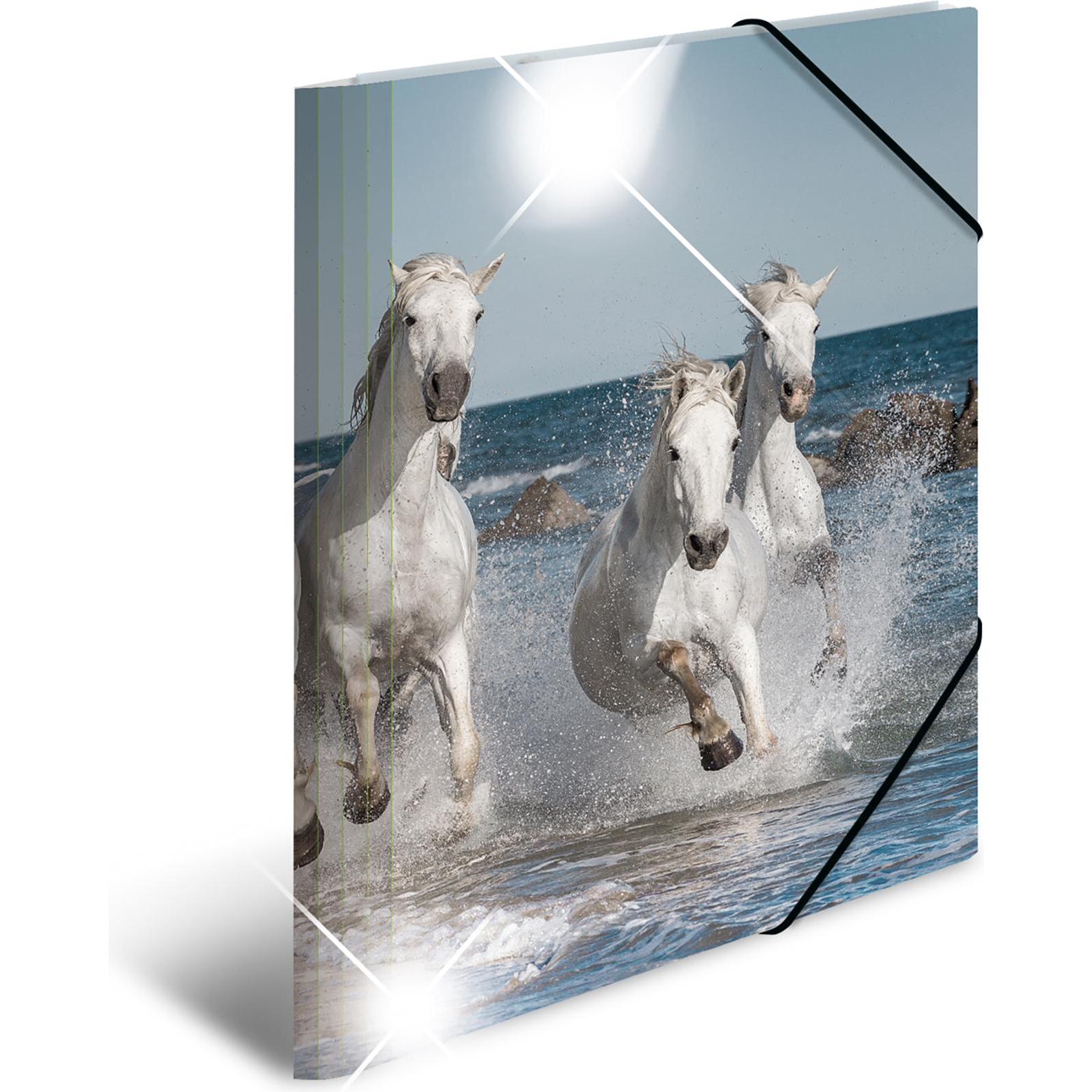 Herma, Mappe, Eckspannermappe "Pferde", PP Glossy, DIN A4 Masse: (B)244 x (T)4 x (H)320 mm, mit 3 Innenklappen (A4, 1 x)