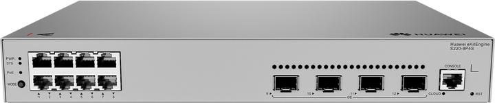 Produktbild Huawei S220-8P4S 8x10/100/1000BASE-T ports 125W PoE+ 4xGE SFP ports AC power eKit (12 Ports)