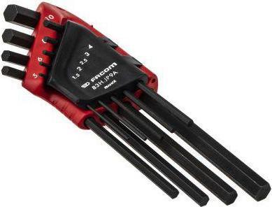 Actual product image Facom Square spanner | hexagon socket | long | set in folding holder, 9 pcs.