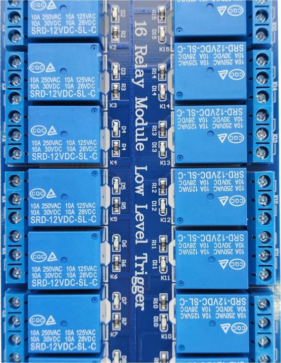 Actual product image Purecrea 16-channel relay module 12V