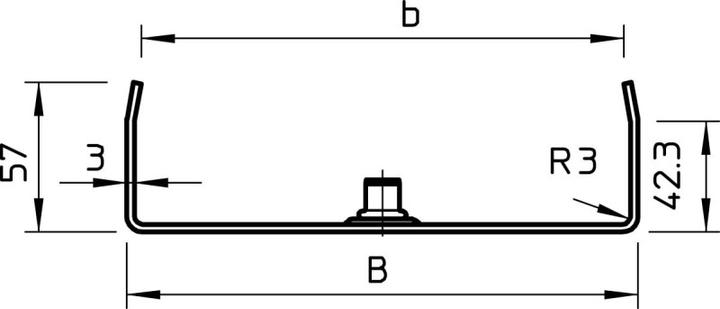 Immagine prodotto OBO Bettermann Sospensione centrale MAH60/200FS f. passacavi B200mm