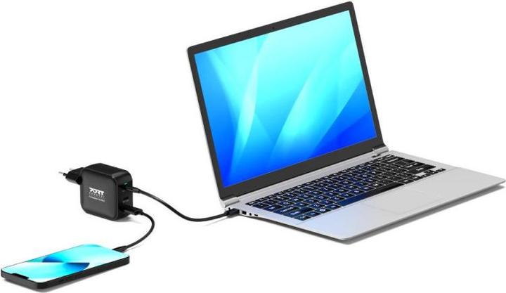 Image du produit Port Designs Port WALL GaN2 CHARGER USB-C & USB-A 100W CtoC CABLE 2m (100 W, 3 ports)