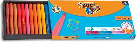 Produktbild Bic KIDS Fasermaler Visacolor XL, 24er Kartonetui (multicolour, 24 x)