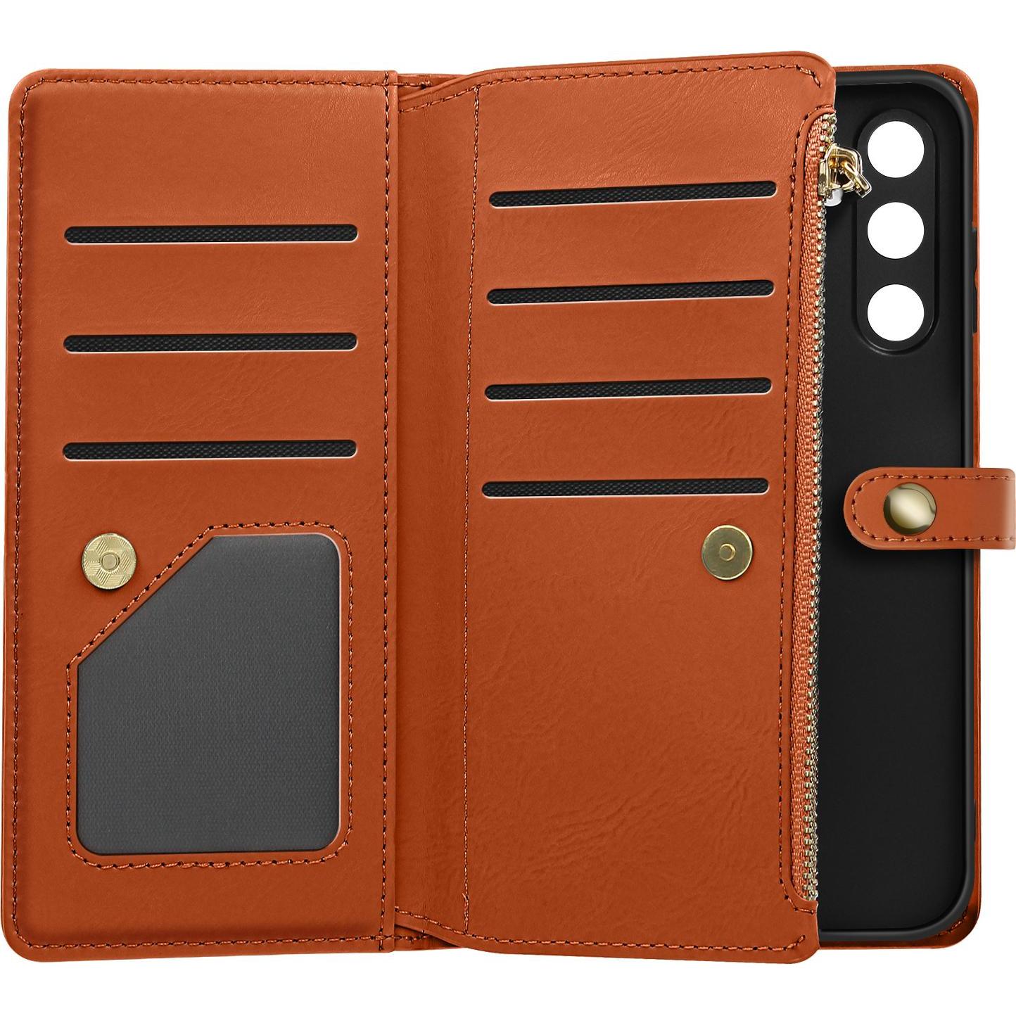 Thumbnail - Avizar BlossomWallet Cover Series (Samsung Galaxy S24), Smartphone Hülle, Braun
