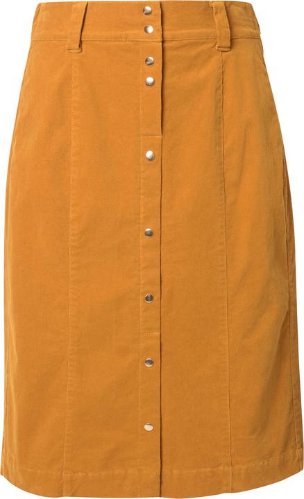 Actual product image Ulla Popken Cordrock, Druckknopfleiste, A-Linie, Stretchkomfort (54)