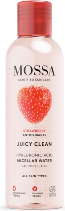Mossa Juicy Micellar Water Strawberry Hyaluronic 50ml von Cosmetics (Mitesserentferner, 50 ml)