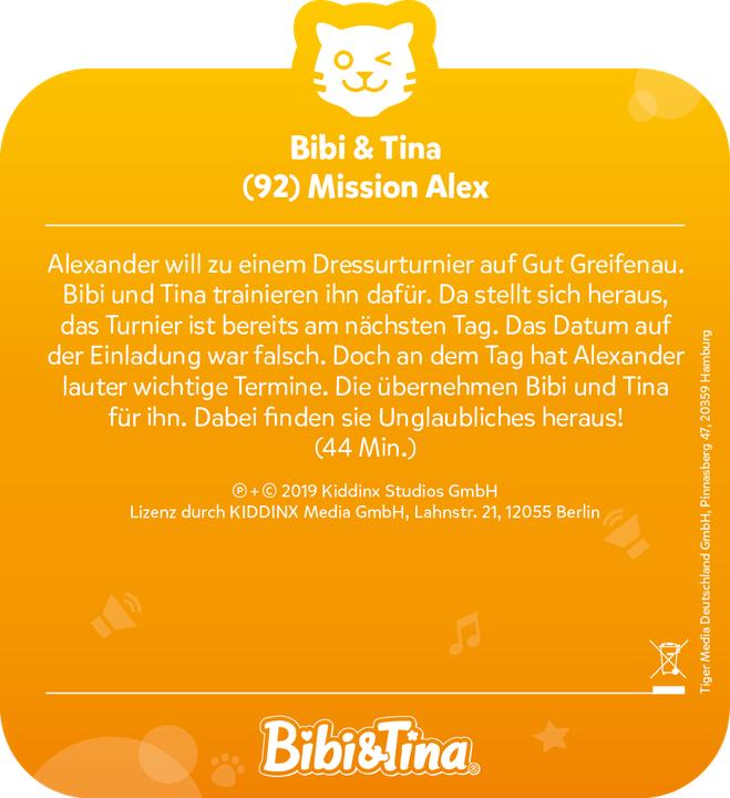 Produktbild Tigermedia Tigercard Bibi Tina Mission Alex (Folge 92) (Deutsch)