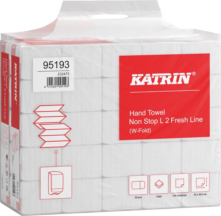 Image du produit Katrin Essuie-mains W-Fold Interfold Non-Stop L 135