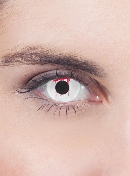 Actual product image Metamorph Blutendes Auge weiss mit Dioptrien (White)