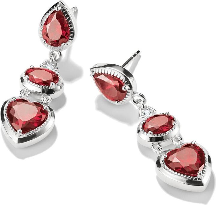 Produktbild Thomas Sabo Ohrringe Herz Granatrot Elyndra Silber (Silber 925)