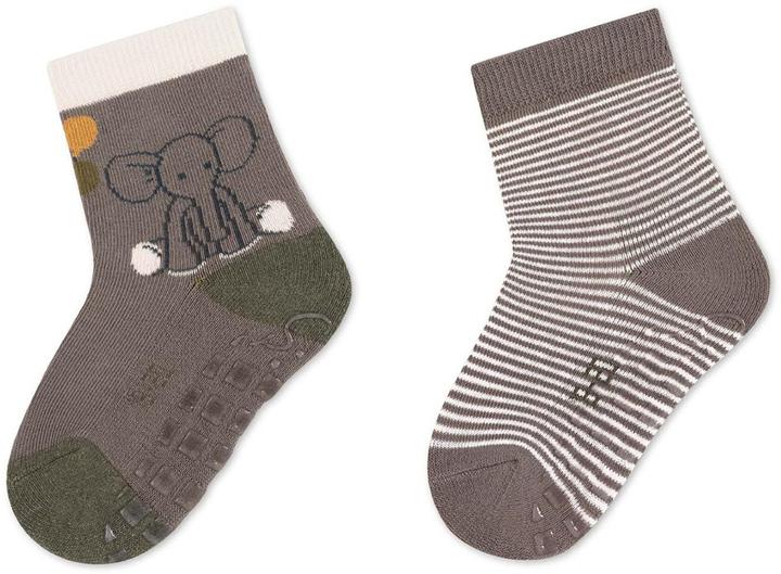 Produktbild Sterntaler Antirutsch-Socken Eddy 2er Set Grau Gr. 19/20 (2er Pack, 19 - 20)