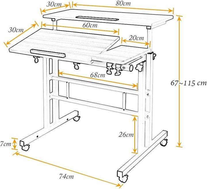 Actual product image Sogesfurniture Computer table (80 x 60 cm)
