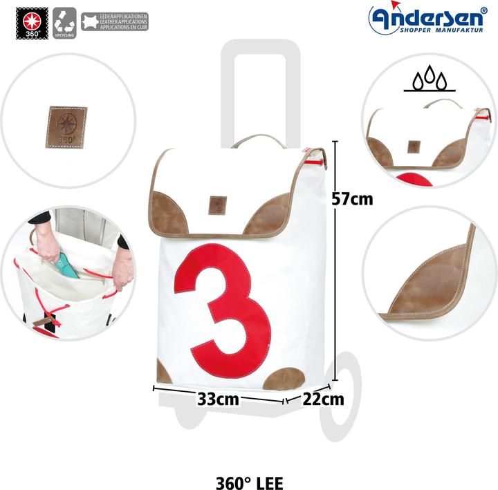 Actual product image Andersen Unus Shopper Fun 360° shopping trolley 57 cm