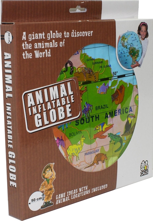 Image du produit Caly Toys CALY Globe-ball gonflable "Animaux du monde", 50 cm (50 cm)