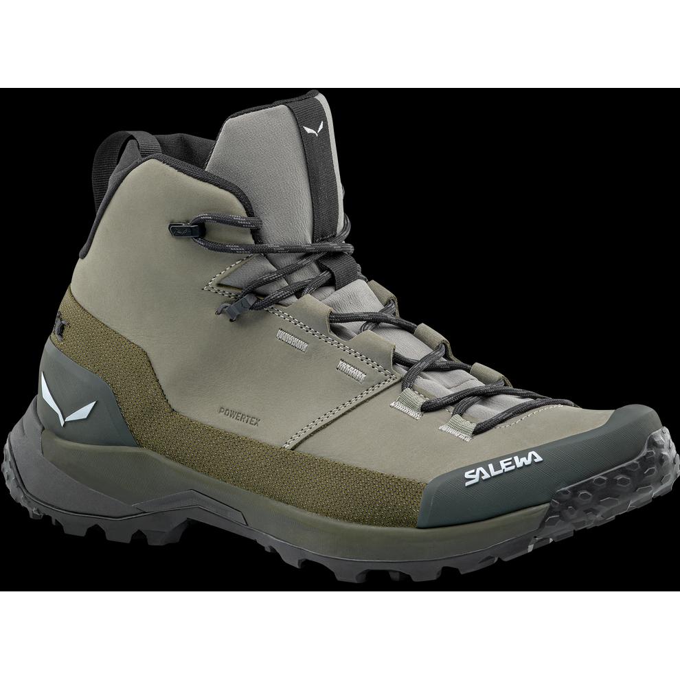 Salewa, Herren, Wanderschuhe, Puez Leather Mid PTX (40), Grau