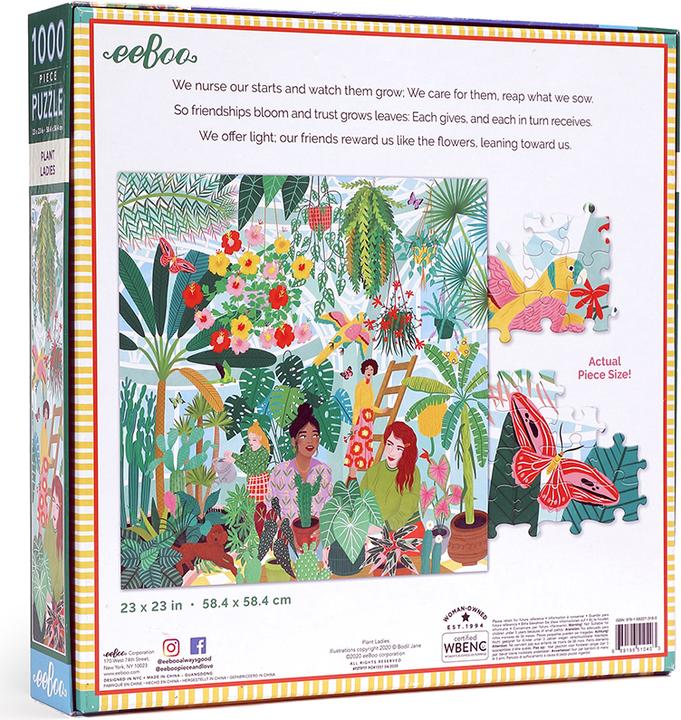 Immagine prodotto Eeboo Puzzle rotondo 1000 pezzi - Dita verdi (1000 pezzi)