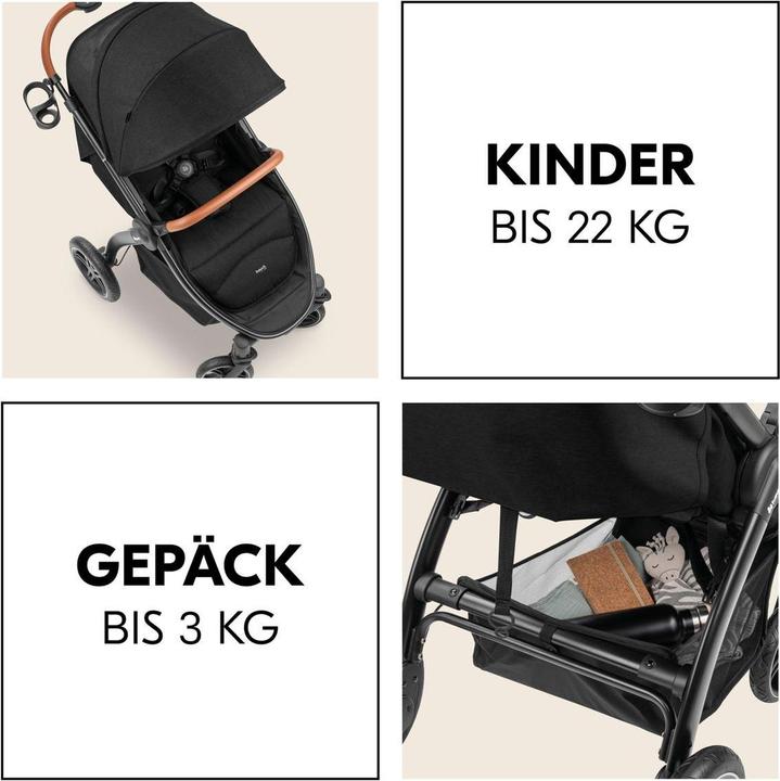 Produktbild Hauck Buggys & Sportwagen Buggy & Sportwagen UpTown Black inkl. 3in1