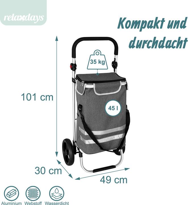 Produktbild Relaxdays Einkaufstrolley