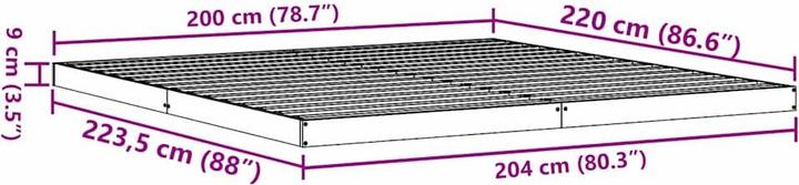 Produktbild vidaXL Bettgestell (200 x 220 cm)