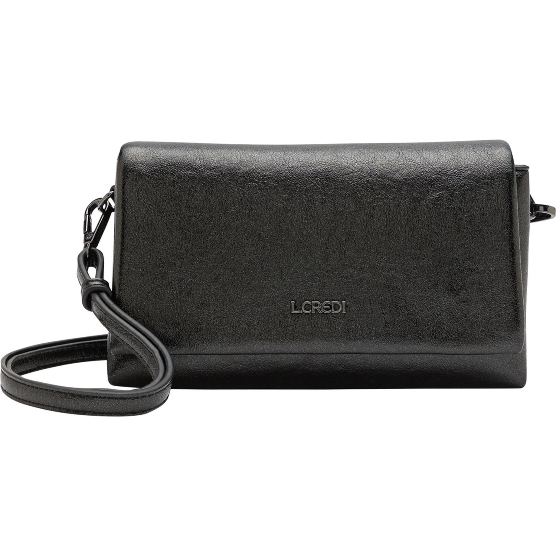 L.Credi, Handtasche, Novia Umhängetasche 22 cm, Schwarz