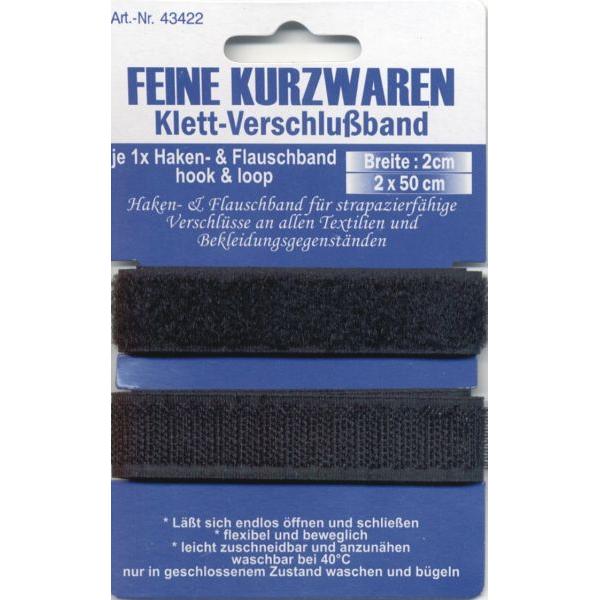Magni, Klettband, Klettband 50cmx2cm schwarz (500 mm)