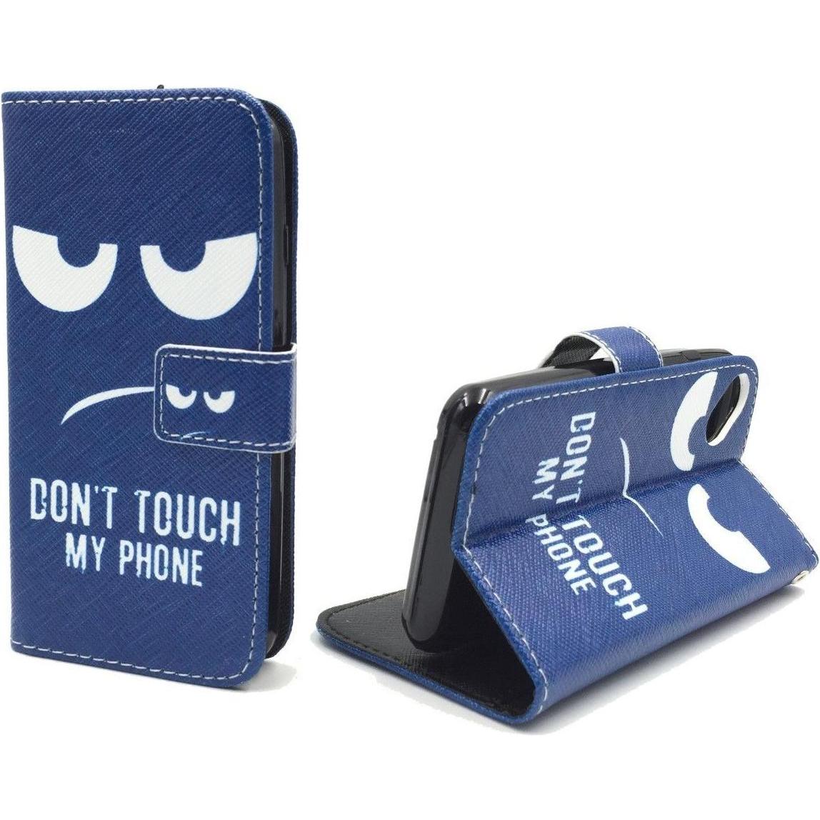 Thumbnail - König Design Schutz Hülle für Wiko Sunset 2 Dont Touch Tasche Case Cover Etuis + 1 Panzer Schutz Glas (Wiko Sunset 2), S...