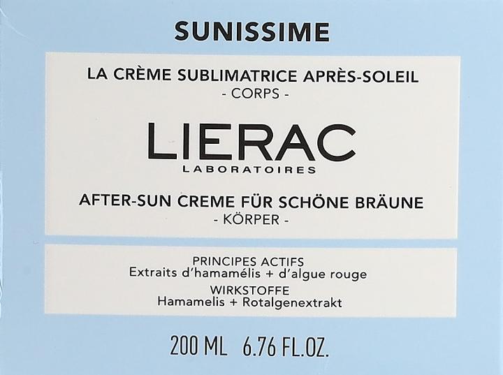 Nährwerte und Zutaten Lierac Sunissime (200 ml, After Sun Gel)