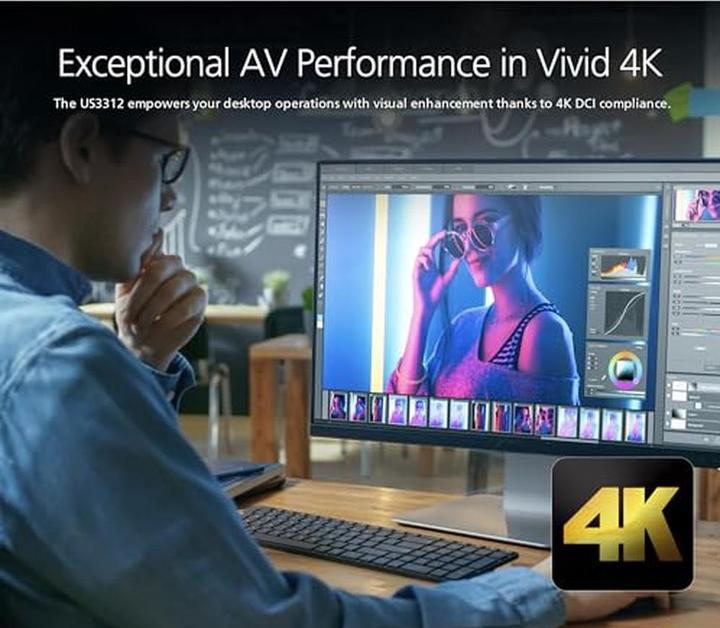 Produktbild Aten US3312 2-Port USB-C 4K DisplayPort KVM Switch