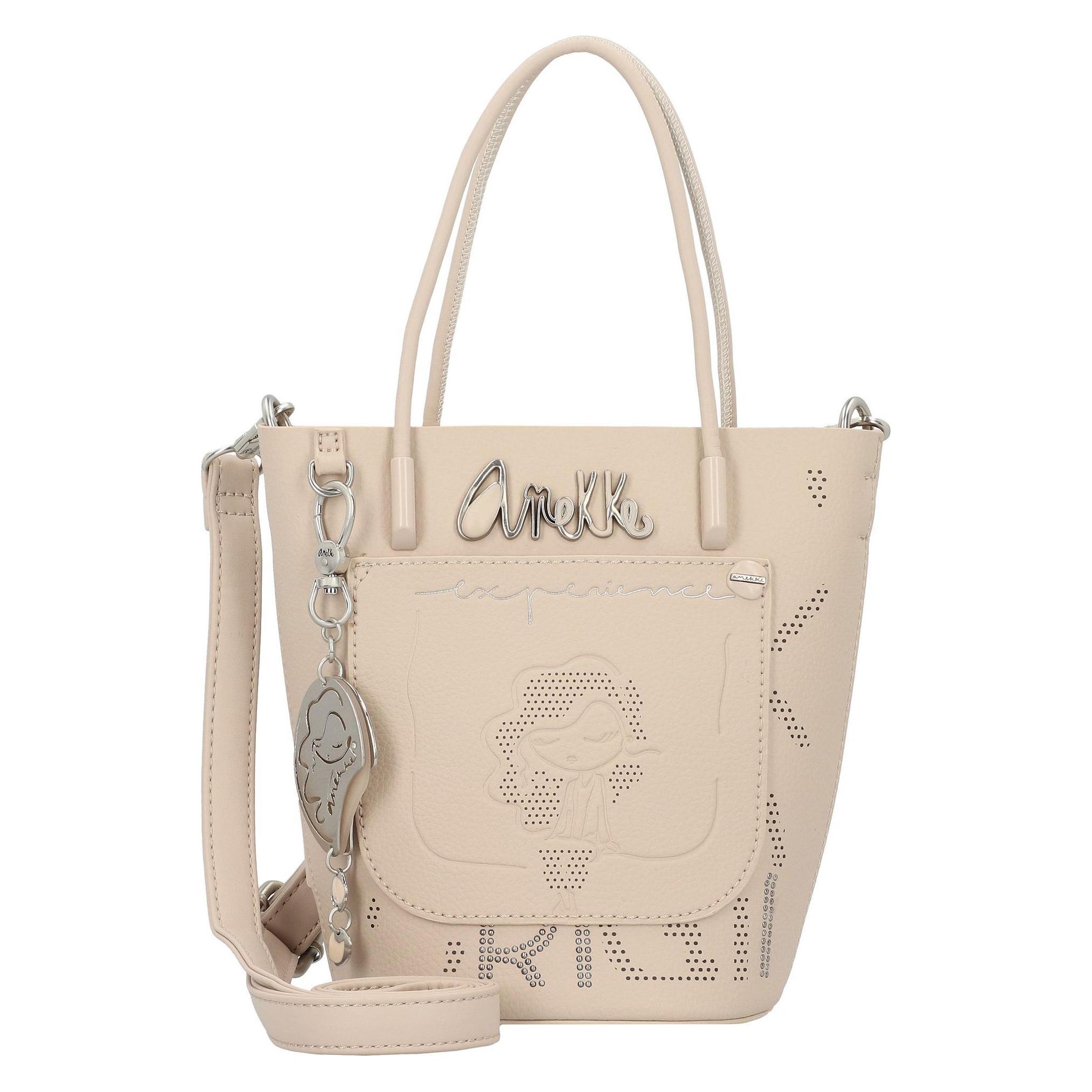 Anekke, Damen, Handtasche, Handtasche 20 Cm, Mehrfarbig, Beige