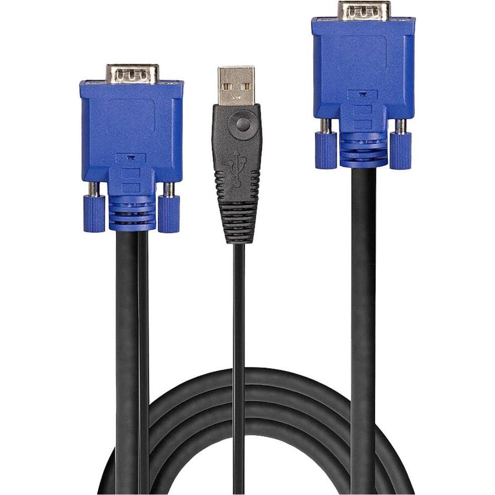 Thumbnail - Lindy Kombiniertes KVM- und USB-Kabel 1m VGA KVM Combo Kabel mit USB, KVM-Switch Kabel
