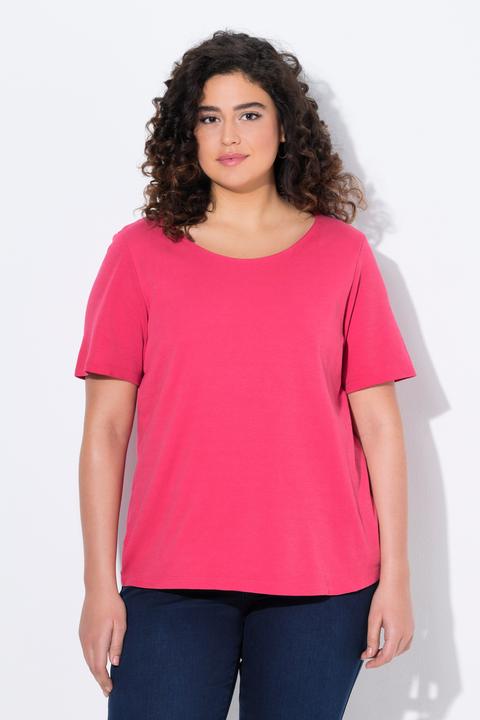 Produktbild Ulla Popken Shirt, doppellagige Vorderseite, Slim, Rundhals, Halbarm (56)