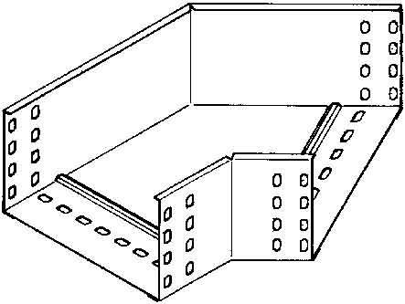 Actual product image Niedax NIE RBA 110.150 bend 45Â° 110x152mm with ungel.side rails bandverz. (11 cm)