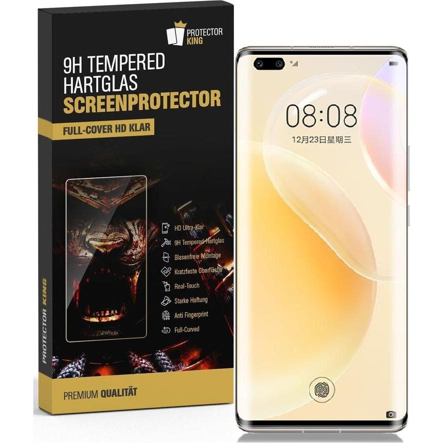 Protectorking 3x echtes Tempered 9H Panzerhartglas 3D KLAR (3 Stück, Huawei Nova 9 Pro), Smartphone Schutzfolie
