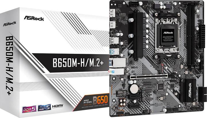 Image du produit AsRock B650M-H/M.2+ (AM5, AMD B650, mATX)