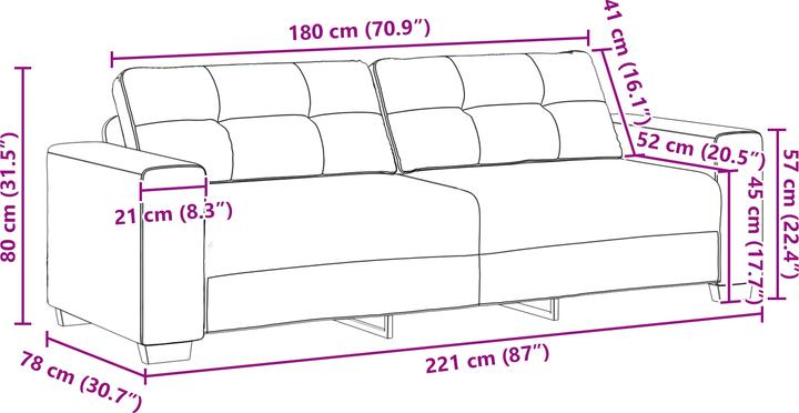 Produktbild vidaXL Sofa Set (2-Sitzer, 3-Sitzer)